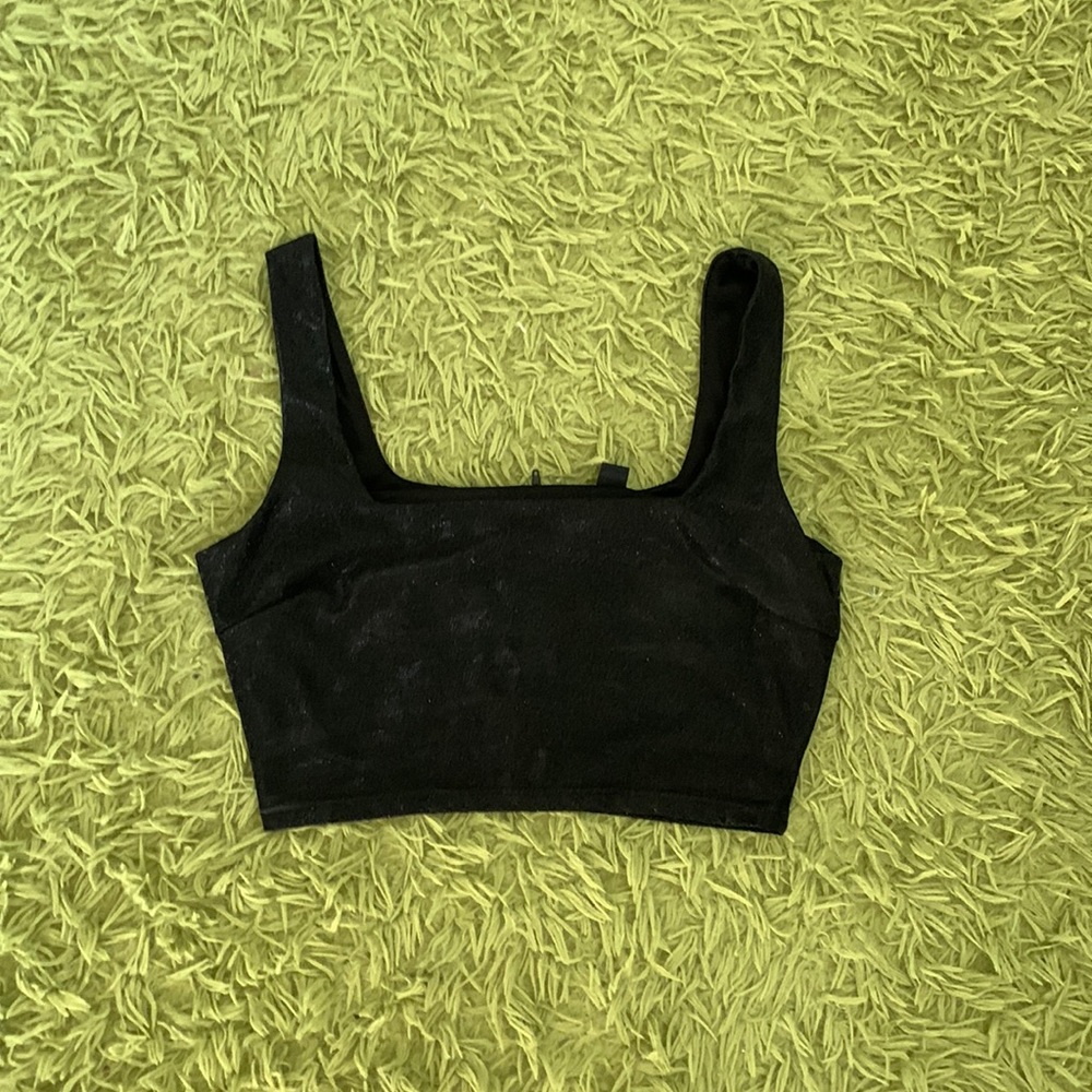 Black Sparkly Crop Top